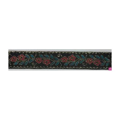 655367-0013 CINTA JACQUARD CLIO 25 MM. POLIESTER 100% MUSGO/DORADO Venta en piezas de 7.00 M
