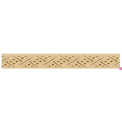 655371-0111 CINTA JACQUARD HOMERO 20 MM. POLIESTER 100% DORADO Venta en piezas de 7.00 M