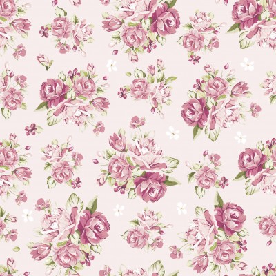68012 LONETA ESTAMPADA ANTIMANCHAS FLORENCIA (01) 1.55 M. 240 GR/M2 - POLIESTER 100% ROSA Venta en piezas de 10.00 M
