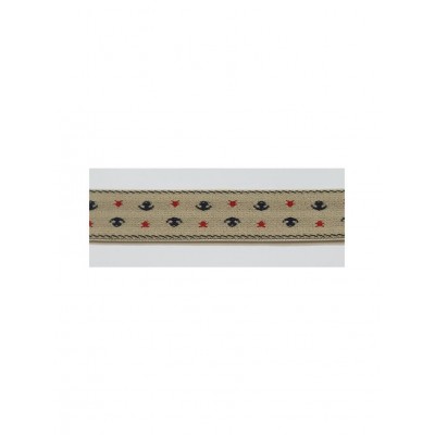 700100-0001 GOMA ELASTICA FANTASIA SONMIT 25 MM. POLIESTER 100% CAMEL Venta en piezas de 25.00 M