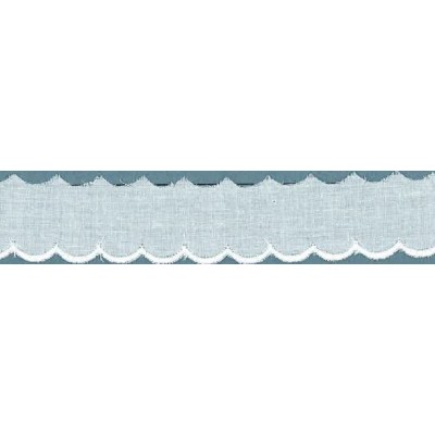 11028-000 BORDADO BATISTA SPELL POLIESTER 60%-ALGODON 40% BLANCO Venta en piezas de 13.80 M