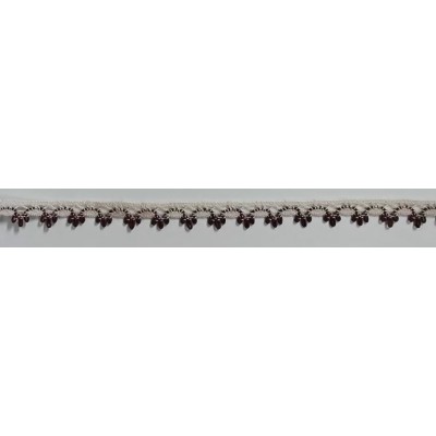 3480-H0 PUNTILLA BOLILLO EROS ALGODON 79%-VISCOSA 21% MARFIL/GRANATE Venta en piezas de 30.00 M
