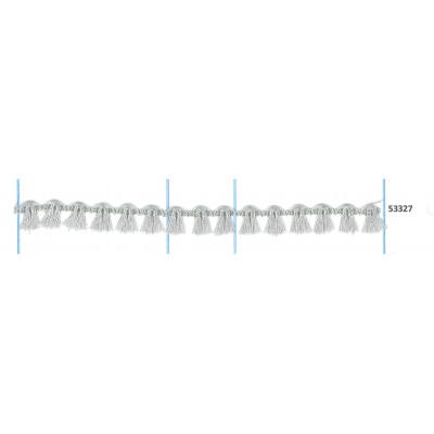 53327 CONCETTA FLECO FANTASIA 15 MM. VISCOSA 75%-POLIESTER 25%  PLATA Venta en piezas de 20.00 M
