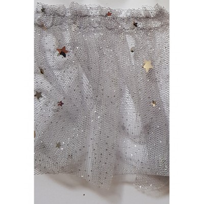 60842 PUNTILLA TUL FRUNCIDA ELASTICA BARTO 90 MM POLIESTER 100% GRIS Venta en piezas de 9.00 M