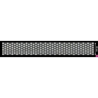 613022-0001 GALON FANTASIA SHARIK 20 MM. POLIESTER + CRISTAL BLANCO/NEUTRO Venta en piezas de 9.10 M