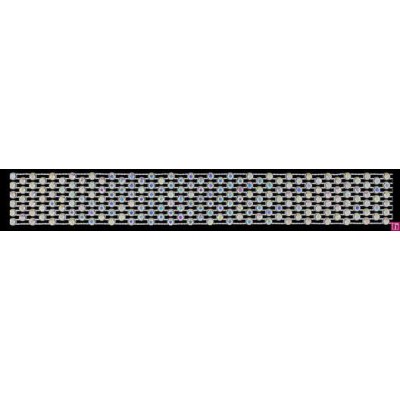 613022-0099 GALON FANTASIA SHARIK 20 MM. POLIESTER + CRISTAL BLANCO/COLOR Venta en piezas de 9.10 M
