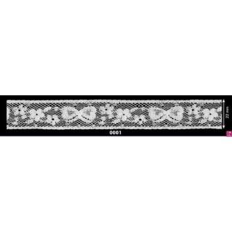 115500-01 ENTREDOS VALENCIE CHARM 20 MM. ALGODON 100% BLANCO Venta en piezas de 20.00 M