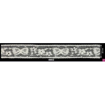 115500-03 ENTREDOS VALENCIE CHARM 20 MM. ALGODON 100% MARFIL Venta en piezas de 20.00 M