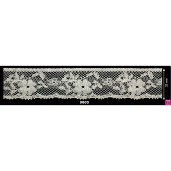 115504-03 PUNTILLA VALENCIE DURGA 30 MM. ALGODON 100% MARFIL Venta en piezas de 20.00 M