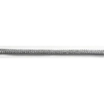 120460-101 CORDON FANTASIA VEDA 8 MM. POLIESTER 100% PLATA Venta en piezas de 20.00 M