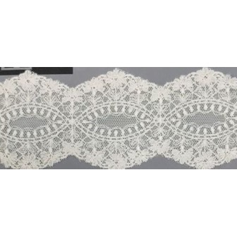12314-0 GALON TUL BORDADO FUAT 65 MM. POLIESTER 100% NATURAL Venta en piezas de 14.80 M