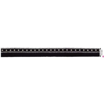 124405-2103 CINTA FANTASIA ABDON 15 MM. POLIESTER + ACERO PLATA Venta en piezas de 10.00 M