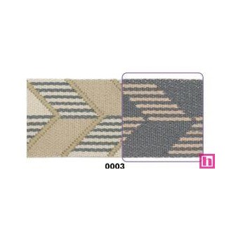 125505-50-03 CINTA MOCHILA FANTASIA ALIKA 50 MM. POLIESTER 100% BEIG/GRIS Venta en piezas de 22.80 M