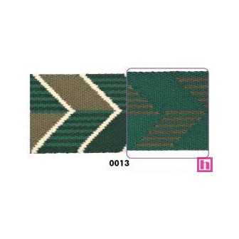 125505-50-13 CINTA MOCHILA FANTASIA ALIKA 50 MM. POLIESTER 100% VERDE/CAMEL Venta en piezas de 22.80 M