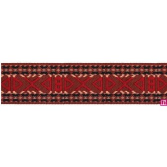 125506-50-09 CINTA MOCHILA FANTASIA ALIXXA 50 MM. POLIESTER 100% TIERRA/ROJO Venta en piezas de 22.00 M