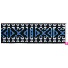 125506-50-20 CINTA MOCHILA FANTASIA ALIXXA 50 MM. POLIESTER 100% NEGRO/AZUL Venta en piezas de 22.00 M