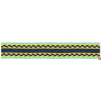 125617-25-01 TAPACOSTURAS FANTASIA ALIOU 25 MM. POLIESTER 100% MENTA/MARINO Venta en piezas de 15.00 M