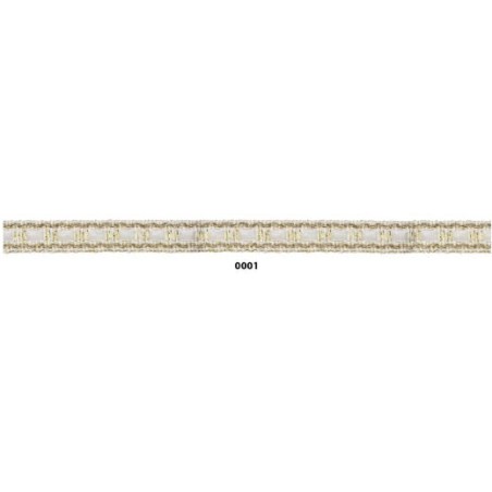 129828-01 GALON TERCIOPELO NANDINI 10 MM. PA+PET+METALLIC BLANCO Venta en piezas de 20.00 M