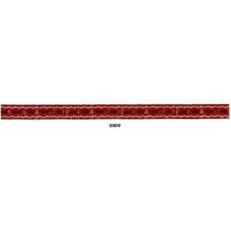 129828-09 GALON TERCIOPELO NANDINI 10 MM. PA+PET+METALLIC ROJO Venta en piezas de 20.00 M
