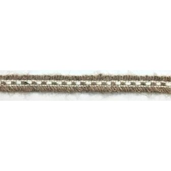 129836-24 CINTA FANTASIA IDALIA 15 MM. ALGODON 50%/YUTE 50% NATURAL/YUTE Venta en piezas de 19.00 M