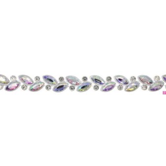 133900-0001 GALON FANTASIA SARABI 10 MM. ABS+RESINA+CRISTAL NEUTRO Venta en piezas de 9.10 M