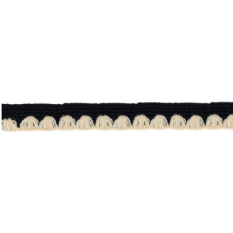 139000-2003 REMATE LANA ABBAS 20 MM. POLIESTER 100% NEGRO/MARFIL Venta en piezas de 26.00 M