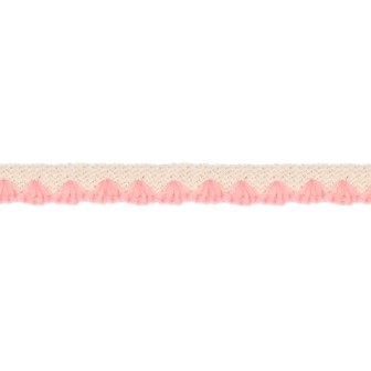 139000-3006 REMATE LANA ABBAS 20 MM. POLIESTER 100% MARFIL/ROSA Venta en piezas de 26.00 M