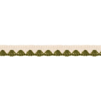139000-3015 REMATE LANA ABBAS 20 MM. POLIESTER 100% MARFIL/VERDE Venta en piezas de 26.00 M