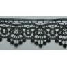 142108-02 PUNTILLA GUIPUR INDIA 65 MM. POLIESTER 100% NEGRO Venta en piezas de 19.00 M