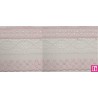 145740-011 PUNTILLA BATISTA+BOLILLO TAREN 65 MM. POLIESTER 50%-ALGODON 50% BLANCO/ROSA Venta en piezas de 13.80 M