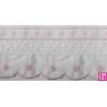 145741-011 PUNTILLA BATISTA+BOLILLO IZEL 70 MM. POLIESTER 50%-ALGODON 50% BLANCO/ROSA Venta en piezas de 13.80 M