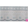 145741-021 PUNTILLA BATISTA+BOLILLO IZEL 70 MM. POLIESTER 50%-ALGODON 50% BLANCO/CELESTE Venta en piezas de 13.80 M