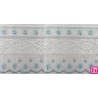 145742-021 PUNTILLA BATISTA+BOLILLO DAREL 60 MM. POLIESTER 50%-ALGODON 50% BLANCO/CELESTE Venta en piezas de 13.80 M