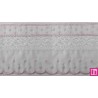 145743-011 PUNTILLA BATISTA+BOLILLO HELIAN 70 MM. POLIESTER 50%-ALGODON 50% BLANCO/ROSA Venta en piezas de 13.80 M