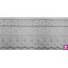 145743-021 PUNTILLA BATISTA+BOLILLO HELIAN 70 MM. POLIESTER 50%-ALGODON 50% BLANCO/CELESTE Venta en piezas de 13.80 M