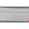 145745-000 PUNTILLA PASACINTAS BATISTA+BOLILLO SELVIN 65 MM. POLIESTER 50%-ALGODON 50% BLANCO Venta en piezas de 13.80 M