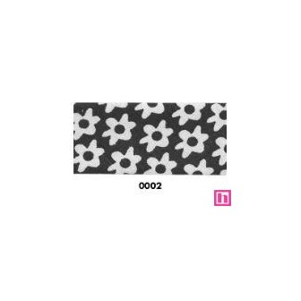 31024-25-0002 BIES PERFILADO ESTAMPADO XOLA 25 MM ALGODON 100% NEGRO Venta en piezas de 20.00 M
