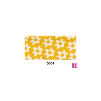 31024-25-0004 BIES PERFILADO ESTAMPADO XOLA 25 MM ALGODON 100% AMARILLO Venta en piezas de 20.00 M