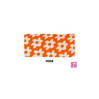 31024-25-0008 BIES PERFILADO ESTAMPADO XOLA 25 MM ALGODON 100% NARANJA Venta en piezas de 20.00 M
