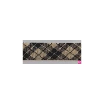3315-18-03 BIES PERFILADO DIOGO-VICHY 18 MM. POLIESTER 70%-ALGODON 30% CHOCOLATE Venta en piezas de 25.00 M