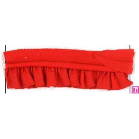 43152 VIVO FRUNCIDO CAMELIA POLIESTER 50%-ALGODON 50% CORAL Venta en piezas de 25.00 M