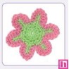 508154-00 APLICACION GANCHILLO ANALA FLOR 37x37 MM. ALGODON 100% ROSA Venta en piezas de 10.00 U