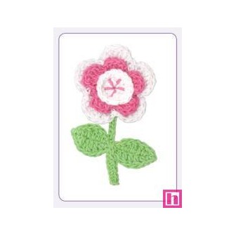 508156-00 APLICACION GANCHILLO ANALA FLOR 43X64 MM. ALGODON 100% ROSA Venta en piezas de 10.00 U
