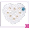 520172-01 APLICACION GANCHILLO ANALA CORAZON 50X50 MM. ALGODON 100% BLANCO Venta en piezas de 10.00 U