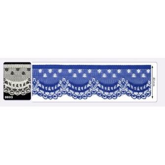 541258-003 PUNTILLA NYLON VILMA 35 MM. POLIESTER 100% MARFIL Venta en piezas de 25.00 M