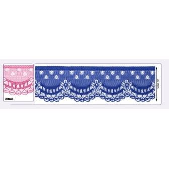 541258-068 PUNTILLA NYLON VILMA 35 MM. POLIESTER 100% FRAMBUESA Venta en piezas de 25.00 M
