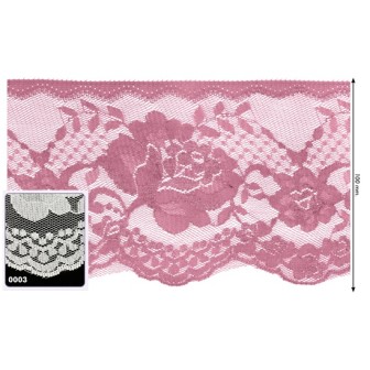 541260-003 PUNTILLA NYLON OREGANO 100 MM. POLIESTER 100% MARFIL Venta en piezas de 25.00 M
