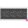 606031-50-105 CINTA JACQUARD MINOS 50 MM. POLIESTER 100% NEGRO/PLATA Venta en piezas de 10.00 M