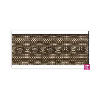 606033-30-04 CINTA JACQUARD CLEO 30 MM. POLIESTER 100% MARRON/DORADO Venta en piezas de 10.00 M