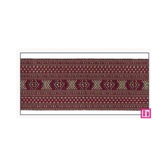606033-30-05 CINTA JACQUARD CLEO 30 MM. POLIESTER 100% GRANATE/DORADO Venta en piezas de 10.00 M